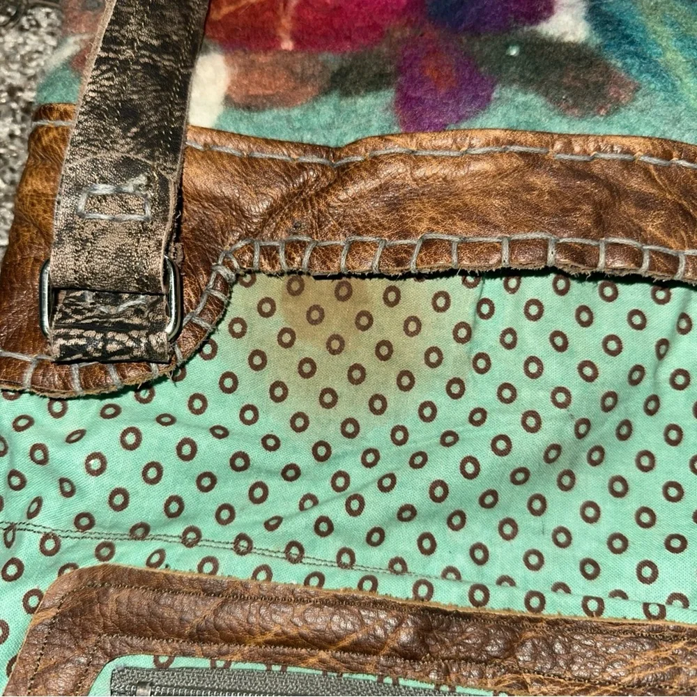 Urban Gypsy Floral Felt Crossbody Purse with Bird Motif